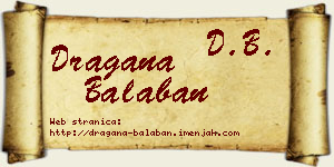 Dragana Balaban vizit kartica